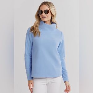 Dudley Stephens Greenpoint Tuetleneck in Vello Fleece, Light Blue Size Small